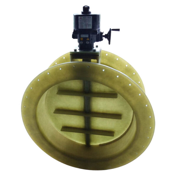 Fiberglass flanged butterfly valve